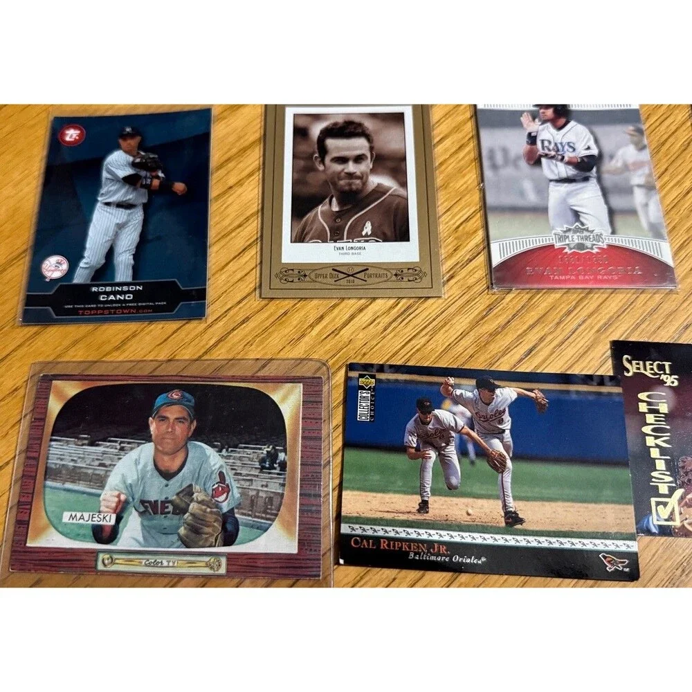 Evan Longoria Cal Ripken Robinson Cano Hank Majeski Topps UD Lot 11 Cards